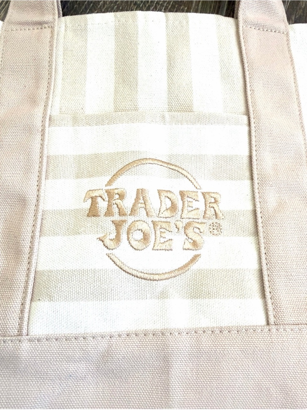 Trader Joe's Limited Edition Desert Mini Stripe Tote—Summer 2026 Collector - Picture 5 of 8
